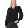 CeCe Long Sleeve V-Neck Top W/ Combo Sleeve & Neckline | Shirts & Tops 1 CeCe Long Sleeve V-Neck Top W/ Combo Sleeve & Neckline | Shirts & Tops -Sleekly Style 61jBVhqfjZL. AC SR736920