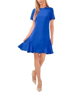 CeCe Ruffle Neck Godet Dress | Dresses