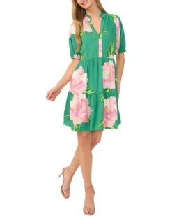 CeCe V-Neck Baby Doll Tiered Dress | Dresses