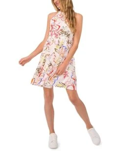 CeCe Back Tie Tiered Halter Dress | Dresses