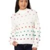 CeCe Mock Neck Rainbow Pompom Sweater | Sweaters -Sleekly Style 712LwWfyWML. AC SR736920