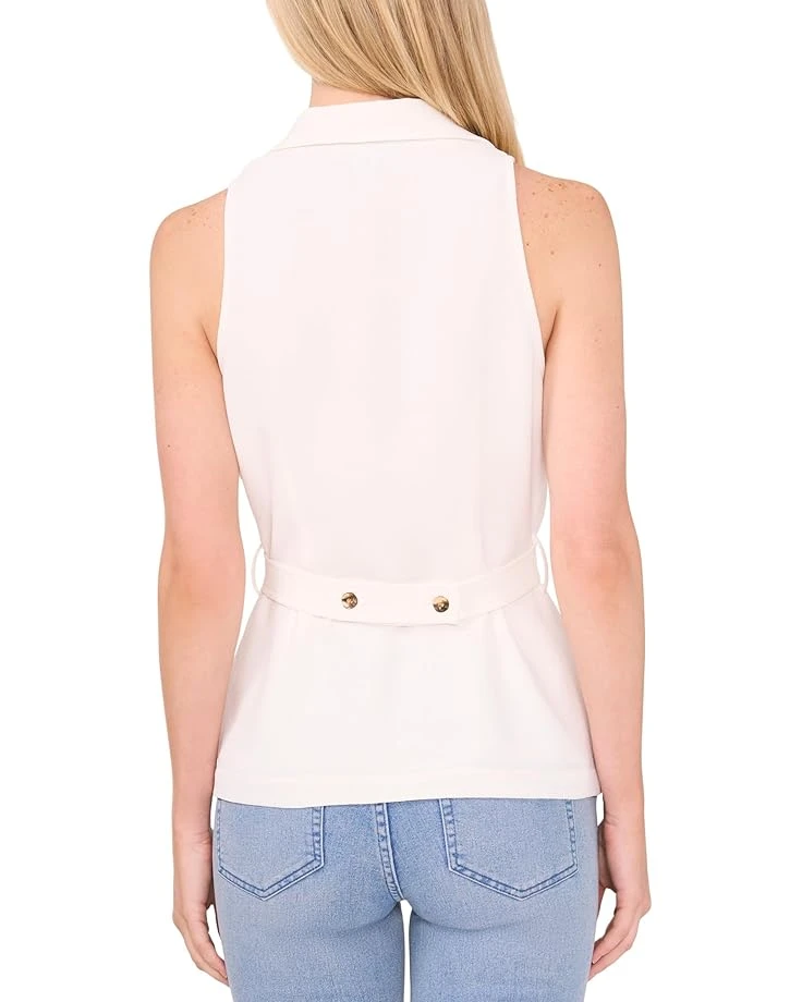 CeCe Sleeveless Collared Vest Blouse | Shirts & Tops 4 CeCe Sleeveless Collared Vest Blouse | Shirts & Tops - Image 2