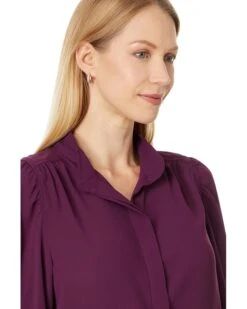 CeCe Long Sleeve Open Collar Blouse With Hidden Placket | Shirts & Tops -Sleekly Style 717Rlmv8ueL. AC SR736920