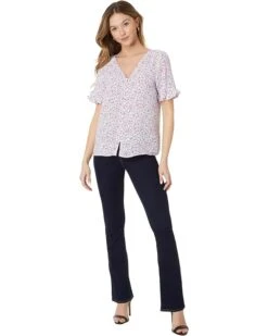 CeCe Floral Ruffled Sleeve Button-Up Blouse | Shirts & Tops -Sleekly Style 717VDwE9bWL. AC SR736920