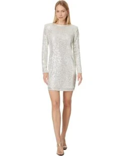 CeCe L/S Fitted Crew Neck Boxy Shoulder Dress 246 | Dresses -Sleekly Style 71ApZlZH80L. AC SR736920