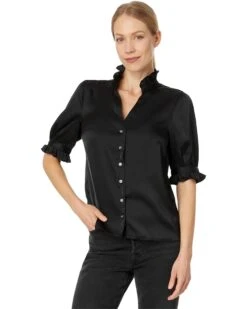 CeCe Short Sleeve Cowl Neck Shirred Cuff Top | Shirts & Tops