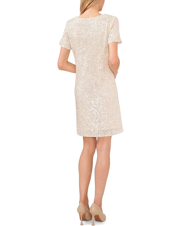 CeCe Short Sleeve Sequin Shirtdress | Dresses 4 CeCe Short Sleeve Sequin Shirtdress | Dresses - Image 2