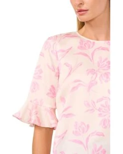 CeCe 3/4 Sleeve Ruffle Cuff Crew Neck Top | Shirts & Tops -Sleekly Style 71YPj2n1IoL. AC SR736920