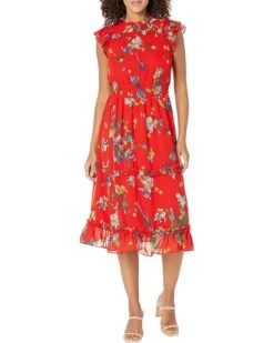 CeCe Smocked Waist Midi Dress | Dresses