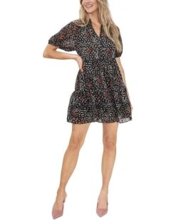 CeCe Tiered Ruffle Neck Dress | Dresses