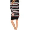 CeCe Striped Rib Long Sleeve Sweater Dress | Dresses
