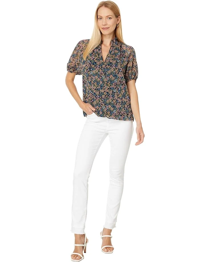 CeCe Printed Ruffle Neck Raglan Seam Split Neck Blouse | Shirts & Tops 6 CeCe Printed Ruffle Neck Raglan Seam Split Neck Blouse | Shirts & Tops - Image 4