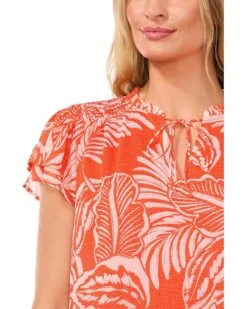 CeCe Tie Front Printed Blouse | Shirts & Tops 8 CeCe Tie Front Printed Blouse | Shirts & Tops -Sleekly Style 815hQSC8hEL. AC SR736920