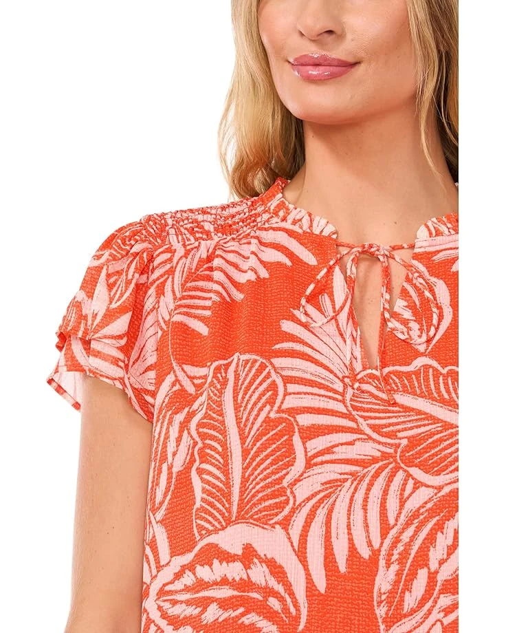 CeCe Tie Front Printed Blouse | Shirts & Tops 5 CeCe Tie Front Printed Blouse | Shirts & Tops - Image 3