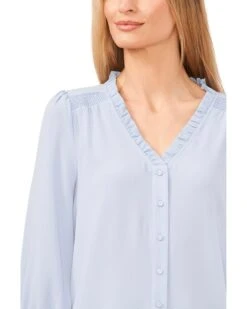 CeCe 3/4 Sleeve Ruffled V-Neck Blouse | Shirts & Tops -Sleekly Style 81FY wJj4oL. AC SR736920