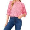 CeCe Heart Ruched Sleeve Hidden Placket Blouse | Shirts & Tops -Sleekly Style 81GIlYwLY9L. AC SR736920