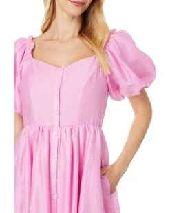 CeCe Puff Sleeve Button Down Midi Dress | Dresses -Sleekly Style 81JbOeGSWBL. AC SR736920