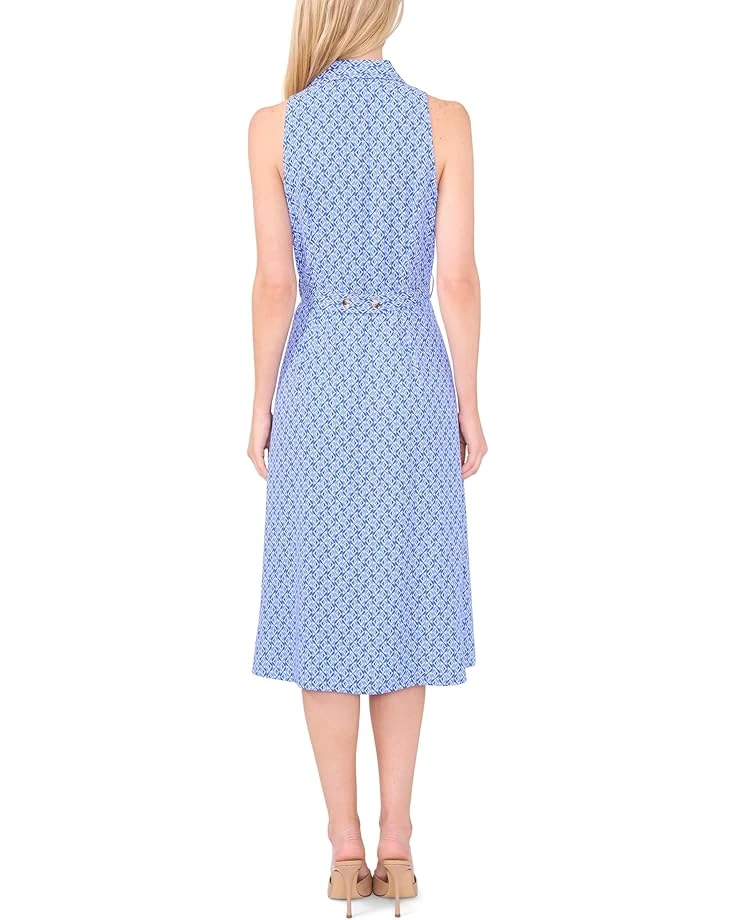 CeCe Printed Sleeveless Collared Belted Midi Dress | Dresses 4 CeCe Printed Sleeveless Collared Belted Midi Dress | Dresses - Image 2