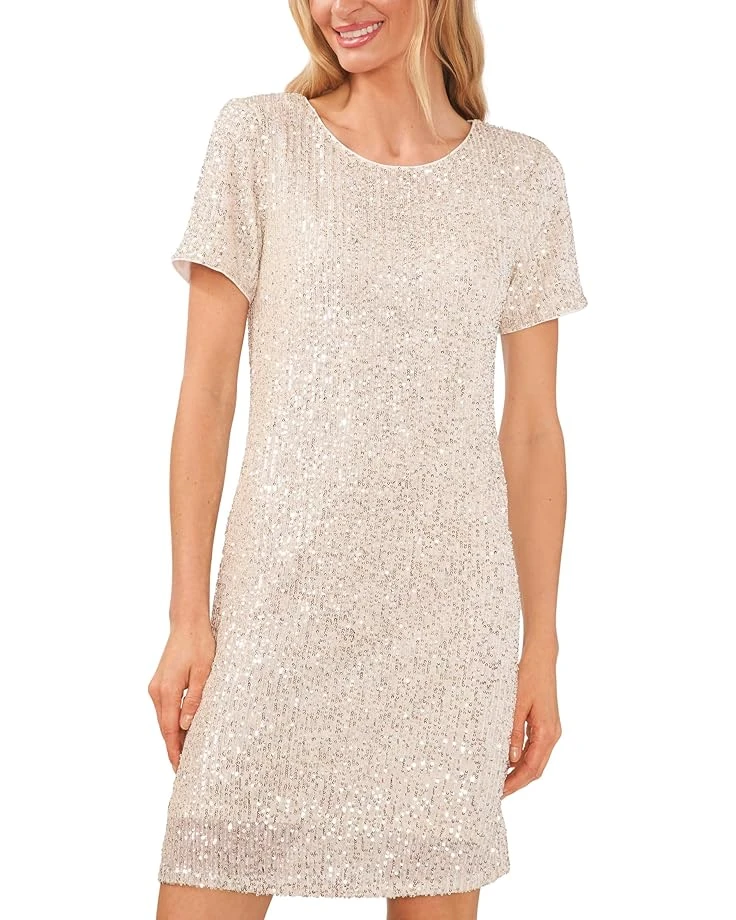 CeCe Short Sleeve Sequin Shirtdress | Dresses 5 CeCe Short Sleeve Sequin Shirtdress | Dresses - Image 3