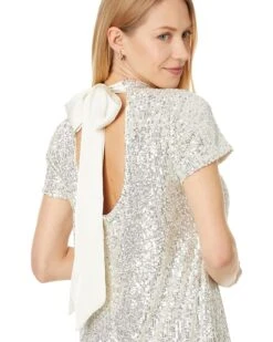 CeCe S/S Mock Nk Sequin A-Line Dress W/ Back Bow 246 | Dresses -Sleekly Style 81be SS1upL. AC SR736920