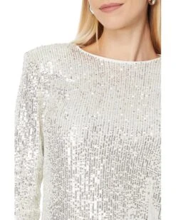 CeCe L/S Fitted Crew Neck Boxy Shoulder Dress 246 | Dresses -Sleekly Style 91k8JZkJYVL. AC SR736920